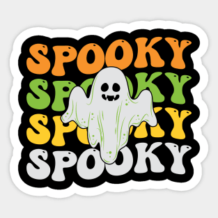 Spooky ghost funny Halloween matching family costume gift Sticker